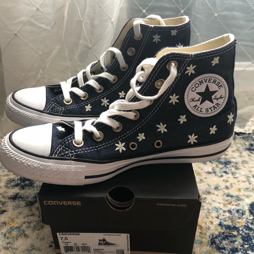 *SOLD*madewell converse | all star denim floral